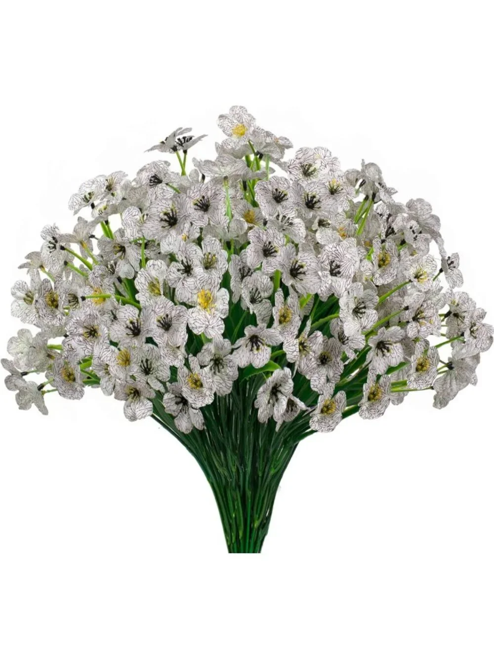 15 Bundles UV Resistant Faux Flowers & Shrubs for Outdoor Garden Decor